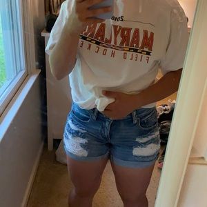 american eagle denim shorts
